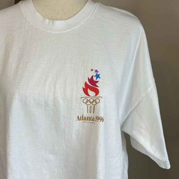 Vintage Atlanta 1996 Olympic Games T-Shirt Size XXL Printed on Hanes Heavyweight - Picture 3 of 17